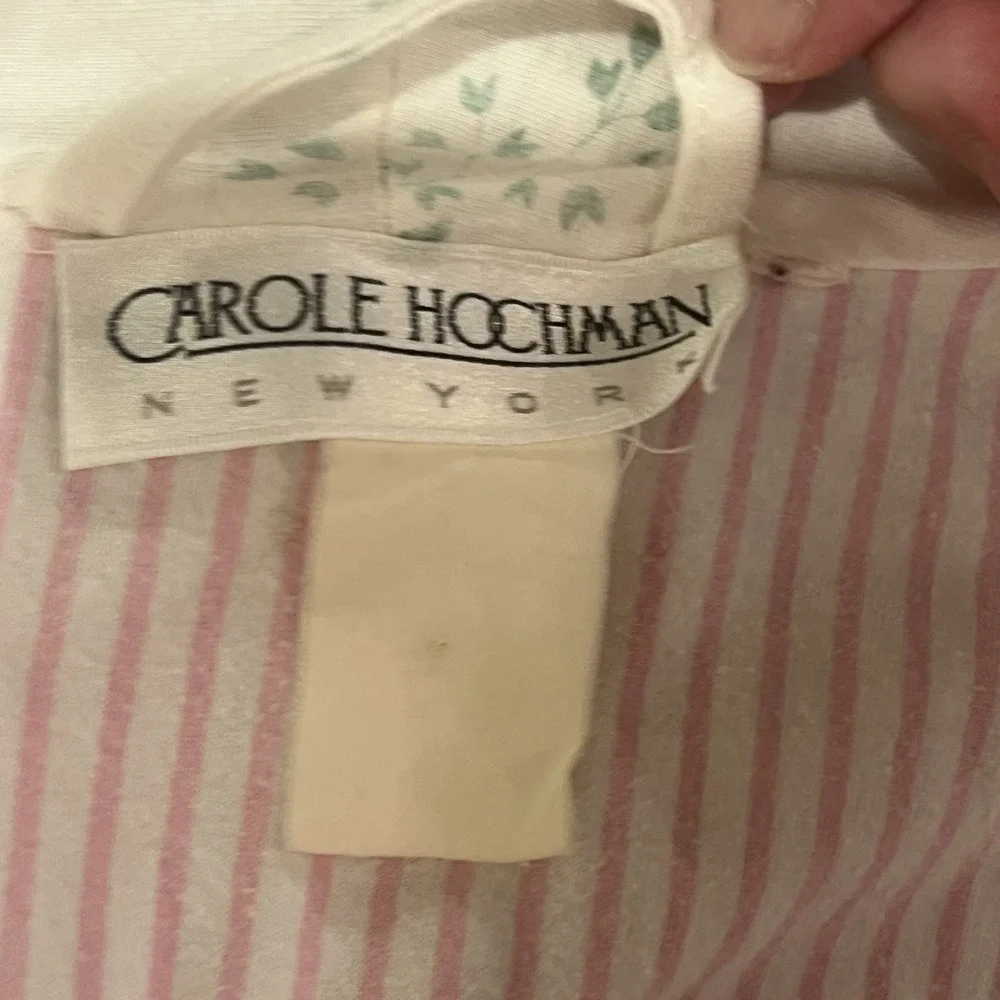 Carole Hochman‎ NY Vtg Cottage Robe Floral 90s S/M Prairie Cotton Pockets Granny